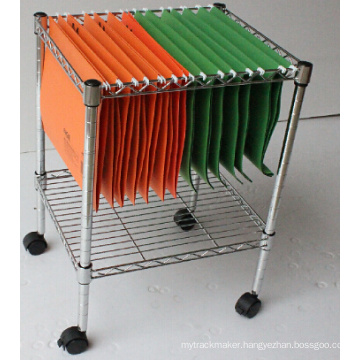 Adjustable Office File Metal Storage Cart/File Metal Trolley (CJ-A1207)